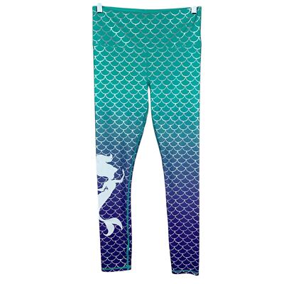 Disney Oh My Ariel Leggings Little Mermaid Green Purple Ombre