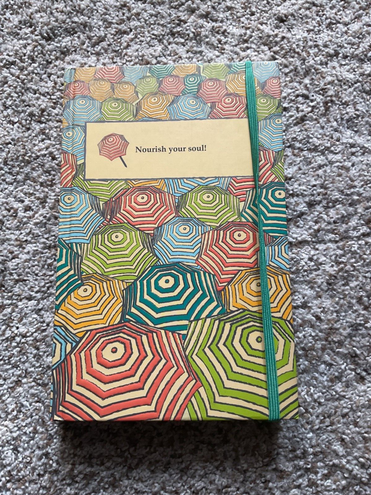 Hardcover Journal with Beach Umbrella Art – Stylish Notebook for Writing-image