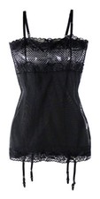 Women's Lingerie, Sheer Fishnet, Chemise, Babydoll, S/M 4-8 FINAL SALE