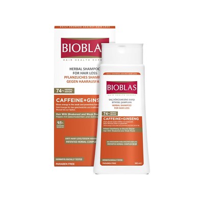 Shampoo for fragile hair Bioblas caffeine+ginseng anti-fall, 360 ml