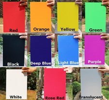 20 Sheets Coloured Polypropylene Plastic Sheet Smooth Graphic Arts 20 Mil Thick