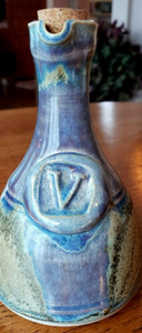 Vinegar Cruet Purple Blue Stoneware Ceramic Pottery New Handmade In Canada