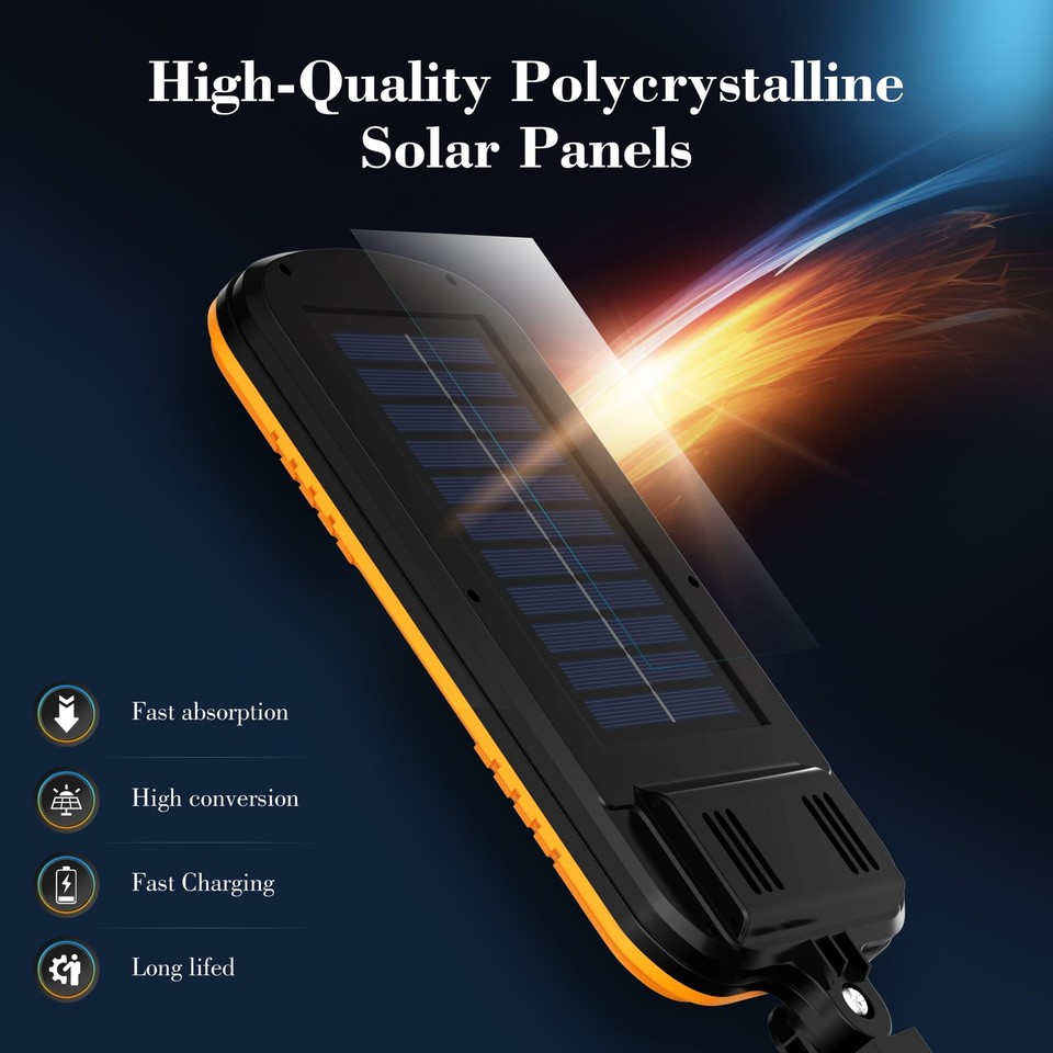 Solar Lights Outdoor Motion Sensor Light, 7000K Solar Street Lights