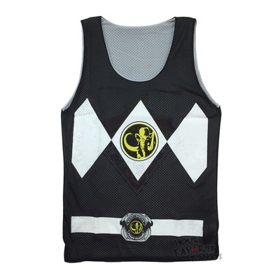 Power Rangers Black Ranger Costume Reversible Mesh Tank Top | eBay