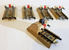 Märklin 5129 / 462 /   5 rail droites avec Heurtoir voie M  train  HO Métal