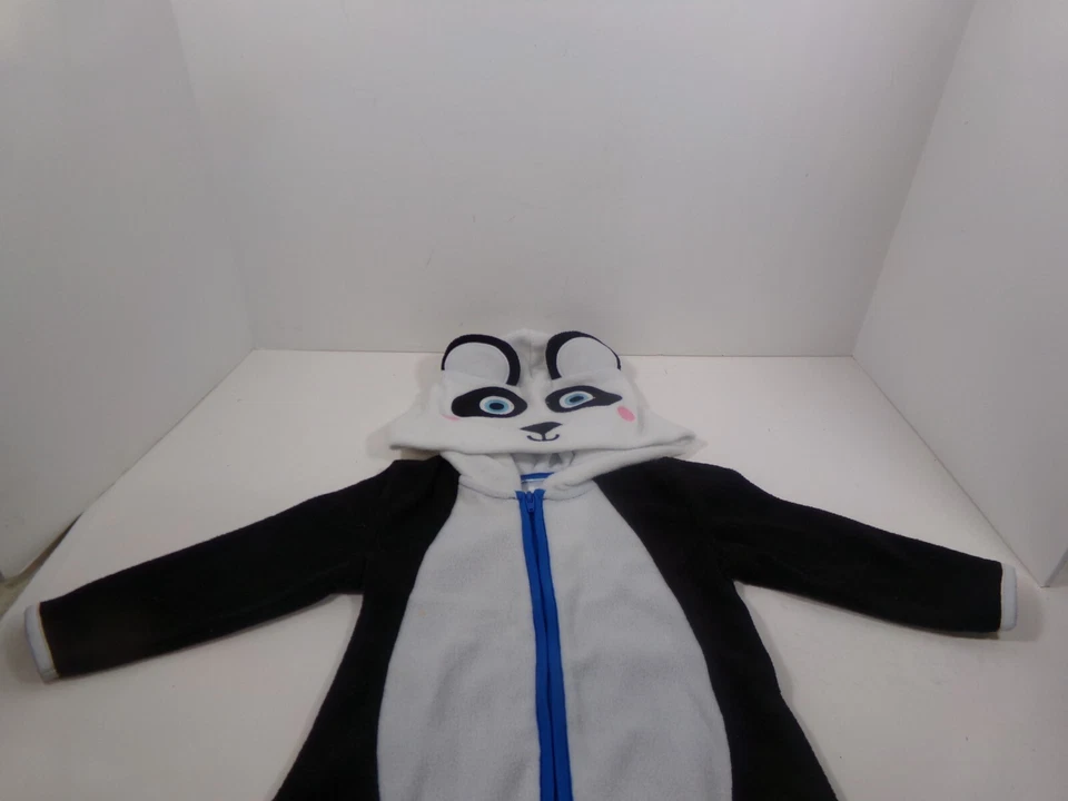 Pequeño Tillia Bebé Niño Unisex Una Pieza Panda Con Capucha Conjunto - Cierre de Cremallera Foto 2 de 4