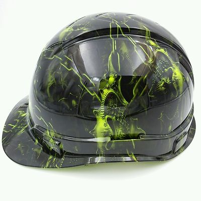 Custom Hydro-Dipped Hard Hat - OSHA Approved With Hell Raiser 312390 - Foto 6