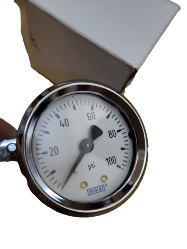 Wika Type 111.12 2.0''  Pressure Gauge Lower Mount 100 Psi , 1/4 NPT - Picture 1 of 5