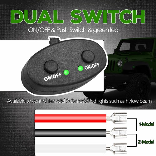 LED Light Bar Rocker Switch Wiring Harness Kit Wireless Remote Strobe CAR BOAT - Afbeelding 6 van 201