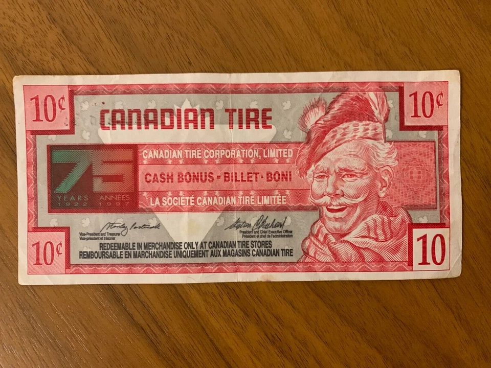 Canadian Tire Money 10c - 75th Anniversary Special Edition 1996  - Image 3 of 4