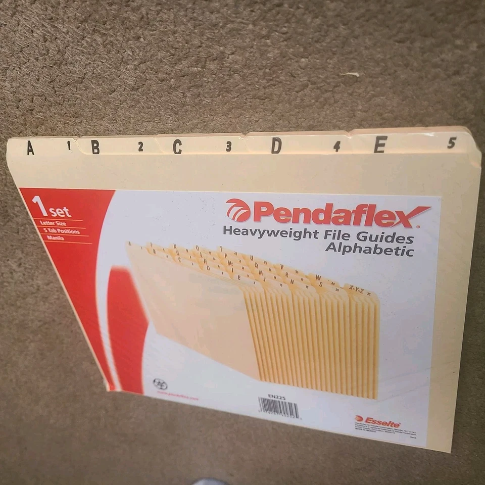 Pendaflex Heveyweight File Guides Alphabetic 1/5 Tab Made In Mexico - Image 4 of 4