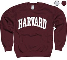 Harvard University Sweatshirt Officially Licensed Arched Block Crewneck Student