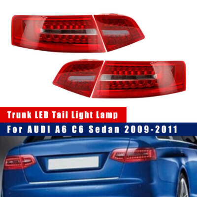 4pcs 4FD945093B Tail Light Rear Brake Lamp Set For 2009-11 Audi A6 C6 Sedan