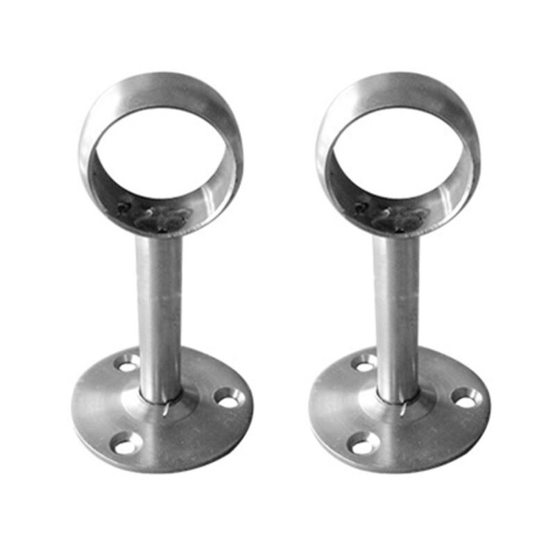 Coshar 6-Pack Closet Rod Brackets - U-Shaped Pole Holders For 1-Inch Rods, Black - View #2