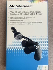 MOBILESPEC MS211USBBL Power Adapter,4 Outlet,12V  BRAND NEW 
