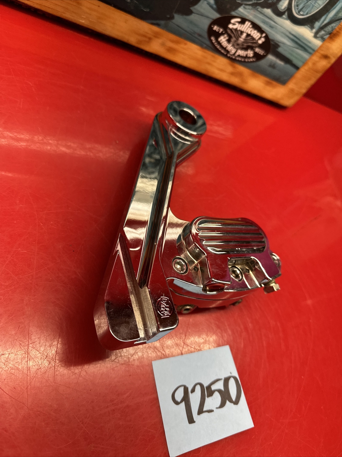 Harley GMA rear Brake Caliper Bracket Mount Softail Chrome Intergraded