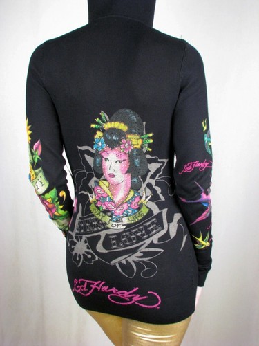Ed Hardy Hoodie Zip-Up Hoody Sweater 