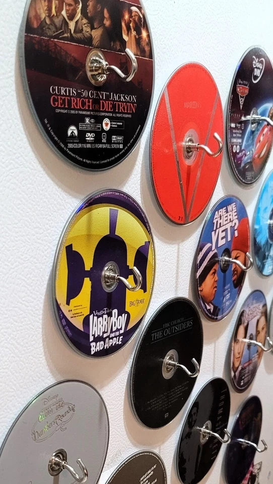 Upcycled Movie DVD's/Music CD's w/Magnetic Hooks PICK AND CHOOSE, FREE SHIPPING - Image 4 of 4