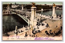 Le Pont Alexandre III Paris France DB Postcard F22