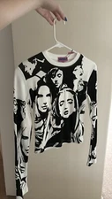 Black And White Faces Edikted Long Sleeve