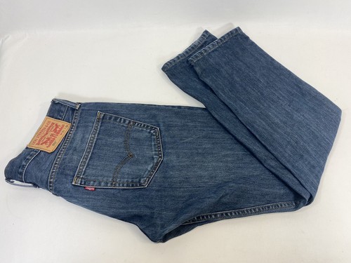 Levis 502 Jeans Mens Size 31X32 Blue Straight Leg Lightly Distressed Pants  | eBay