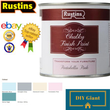 Rustins- Quick Dry Chalky Finish Matt Furniture Paint -All Colours 250ML / 500ML