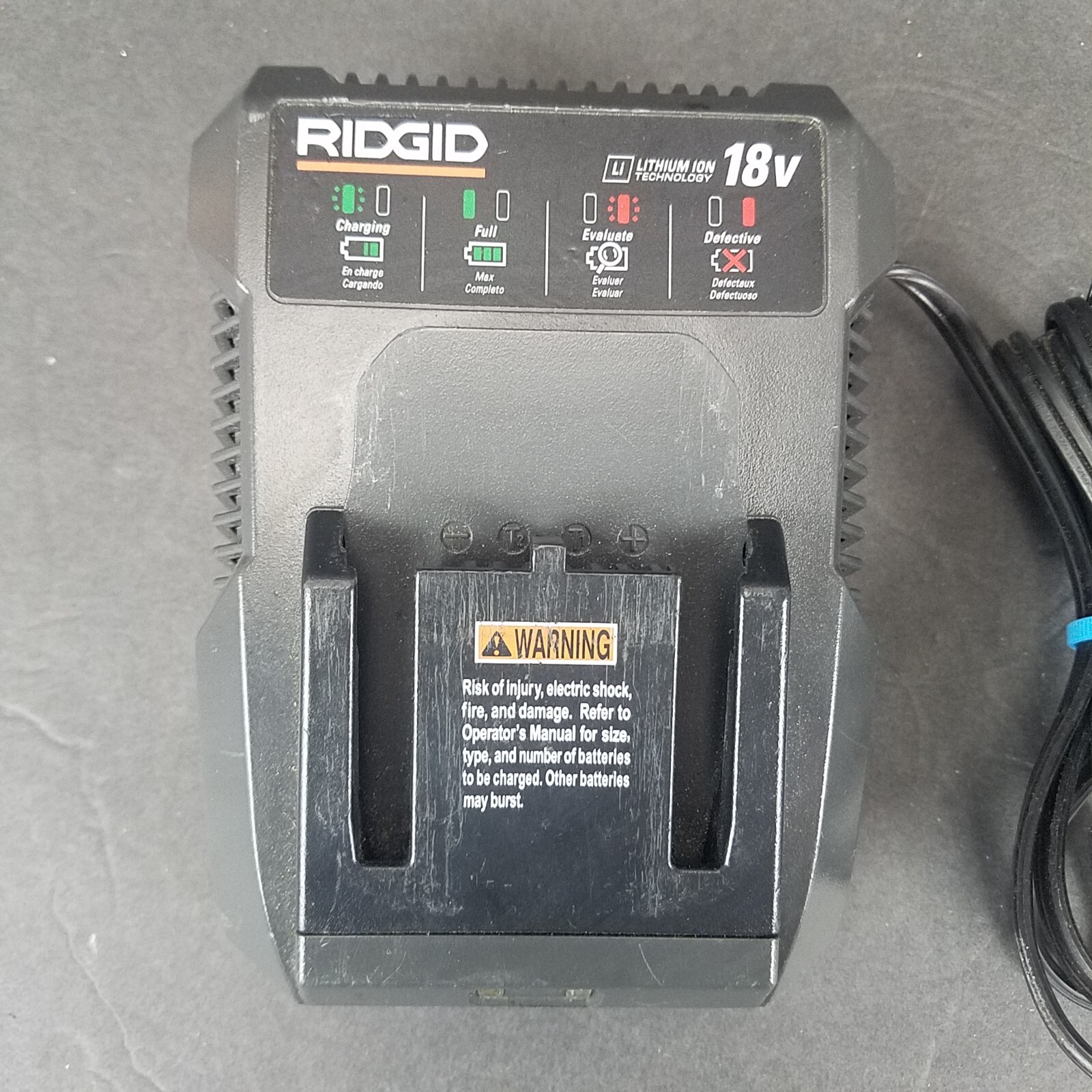 Rigid 18V Battery Charger R86092 For Cordless Tool Batteries OEM Works