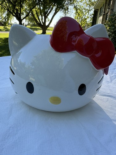 Hello Kitty Large Ceramic Hand Painted Planter Pot Vase Ceramic