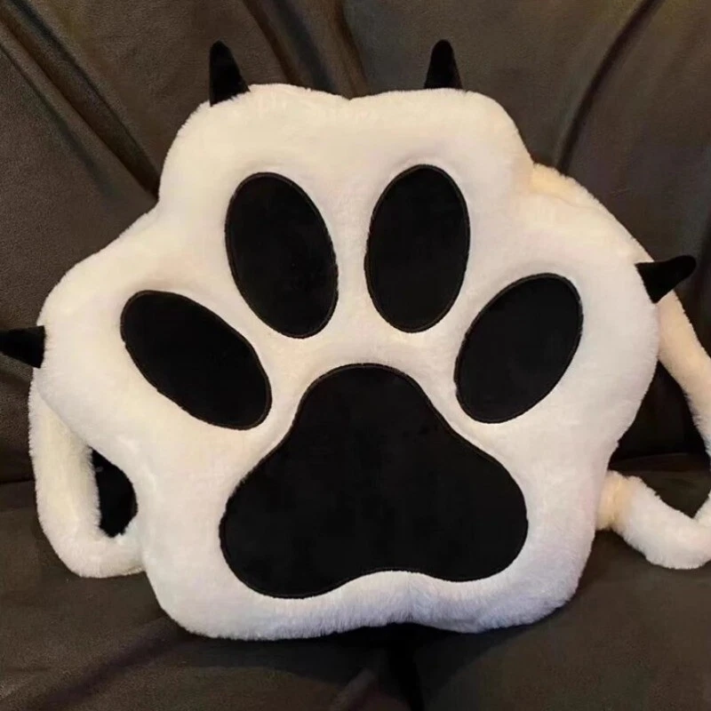 Fashion Ladies Girls Backpack Shoulder Bag Cat Claw Casual Preppy Style Furry - Image 2 of 4