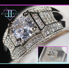 Simulated Diamond Ring | Mens Baguette Diamond Ring | Mens Iced Out Ring