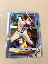 2021 Bowman Draft Chrome Base Sky Blue #BDC-70 Cal Conley - Atlanta Braves