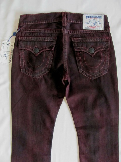 true religion burgundy jeans