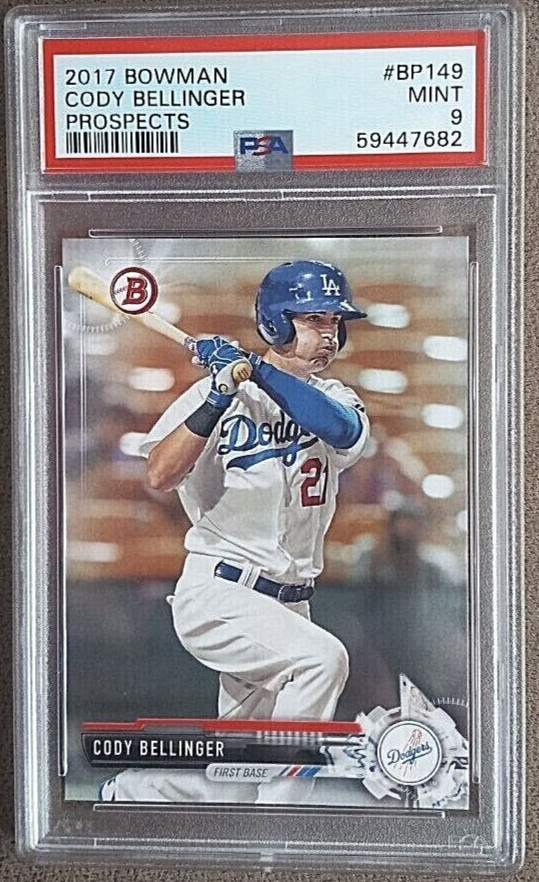 2017 Bowman Cody Bellinger Prospects Card BP149 ~ PSA Graded 9 Mint
