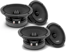 4x DS18 PRO-ZXI6.4BM 6.5" Mid-Range Bass 2400 Watt 4-Ohm Car Bullet 4 Speakers