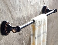 Oil Rubbed Bronze Wall Mounted Single Towel Rail Bar Bathroom Accessory sba461