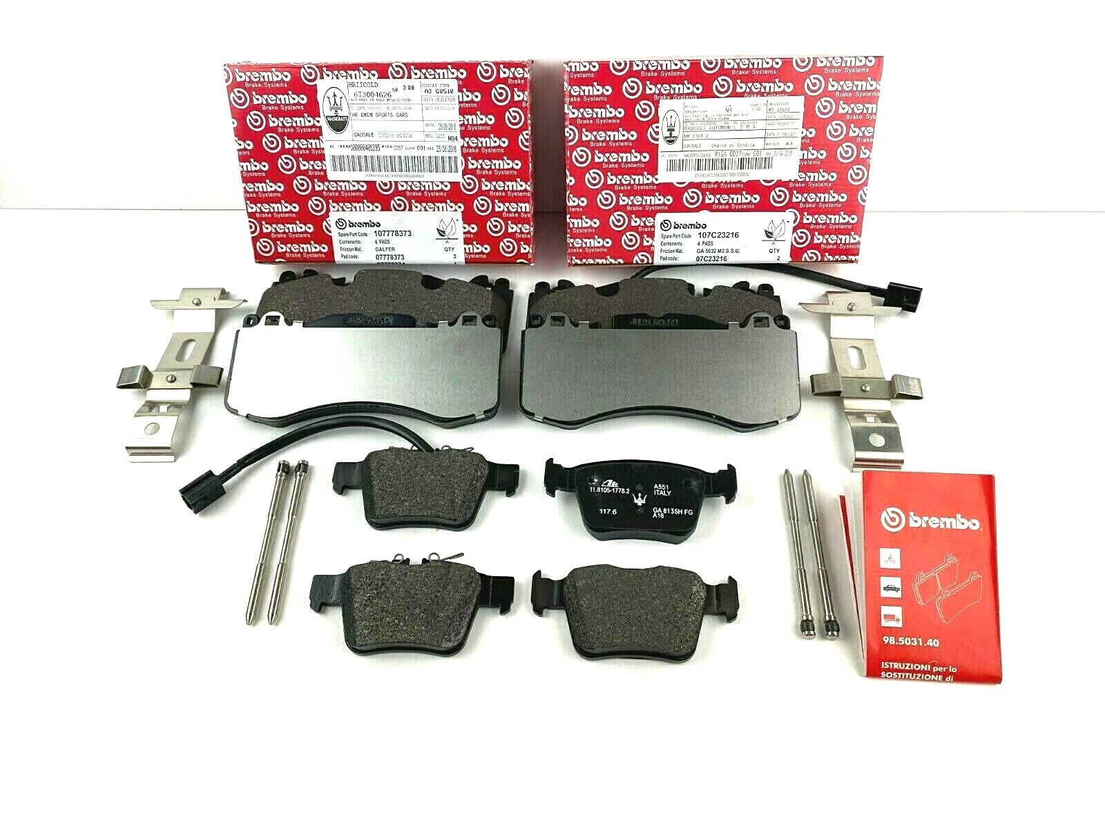 🚚Maserati Levante S Front & Rear Brake Pads - Genuine