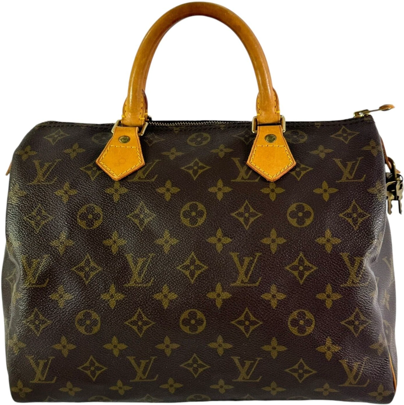 LOUIS VUITTON（LV） Borsa a mano Louis Vuitton marrone tela monogramma Speedy 30 Made in France M41526