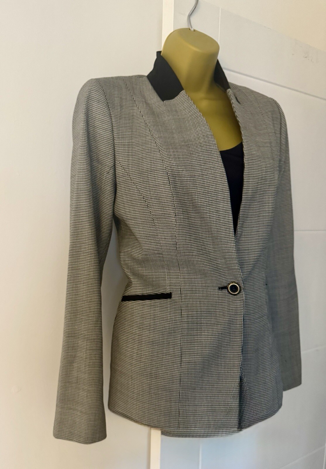 ARC'TERYX Blazer Ted Baker grigio a quadri collo rovesciato prezzo consigliato 210!! Lana vergine
