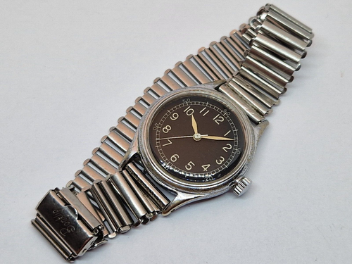WW2 Military Bulova Type A-11 watch on Military Bonklip bracelet 1x