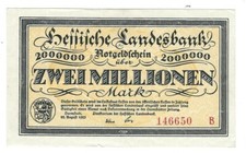 Notgeld - Darmstadt - Gro&szlig;notgeld Hessische Landesbank - 2 Millionen Mark - 1923