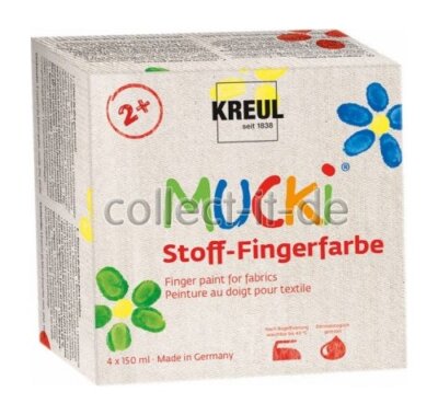 MUCKI Fingerfarbe Textil 4er Set