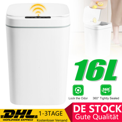 16 Liter Automatik Mülleimer mit Smart Sensor Küche Abfall l Mülleimer Küche Bad