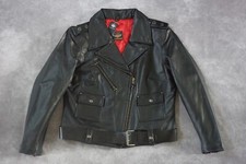 Harley Davidson Museum Women's USA Made Cycle Champ Black Leather Biker Jacket L