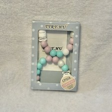 Silicon Baby Teething Toys W/ Pacifier Clip 2 pcs NEW