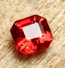 FLAWLESS Natural Padparadscha Sapphire 7.55 Ct Radiant Certified Loose Gemstone