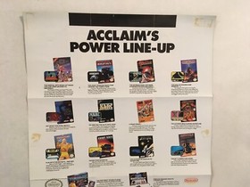 Nintendo NES NARC Acclaim ACL-NQ-US-1 Double Sided Poster Insert ONLY 12X16