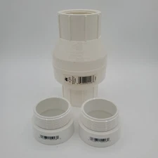 Mueller B & K 101-108HC PVC Schedule 40 Check 2" Check Valve 200 PSI & Adapters