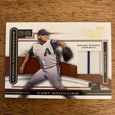 Curt Schilling 2003 Playoff Piece of the Game Worn Jersey Relic Stripe Mint AZ