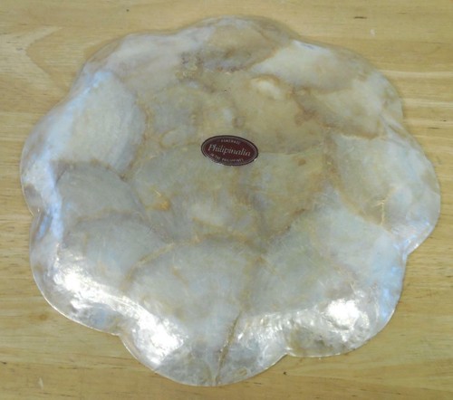 Philipinalia Capiz Shell 7-1/2" Plate Trinket Dish Philippines - Picture 6 of 9