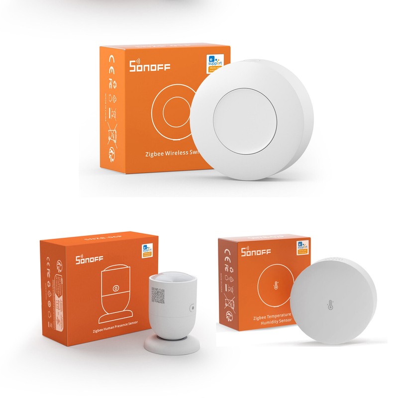 SONOFF Zigbee Wireless Smart Switch, Presence Sensor,Temperature Humidity Sensor